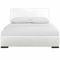 Homeroots Upholstered Platform Bed, White - King Size 397040